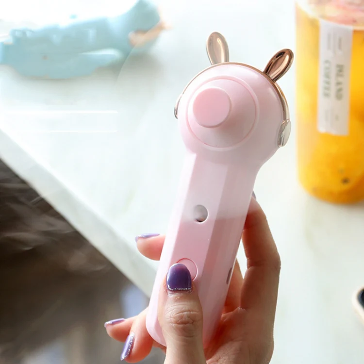 Handheld Hydrating Device Chargeable Fan Mini USB Charging Spray Humidification Small Fan(M9 White Rabbit) - Image 7
