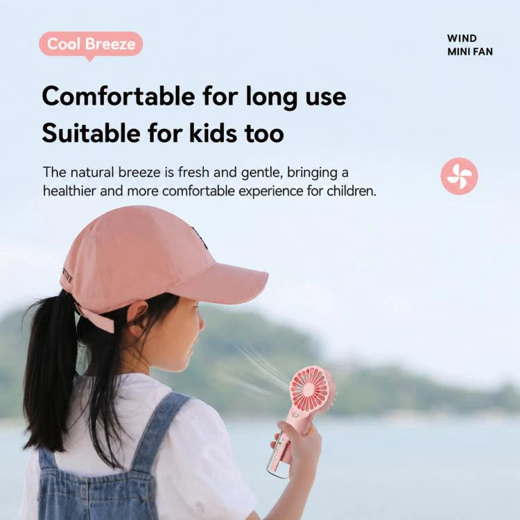 Handheld Misting Fan Portable Water Spray Fan Type-C Rechargeable Mini Personal Face Mister Fan(F3 Black) - Image 8