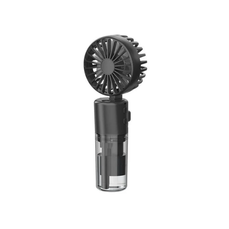 Handheld Misting Fan with Neck Strap 180 Degree Foldable Portable Water Spray Fan Type-C Rechargeable Mini Personal Face Mister Fan(F2 Black) - Image 2