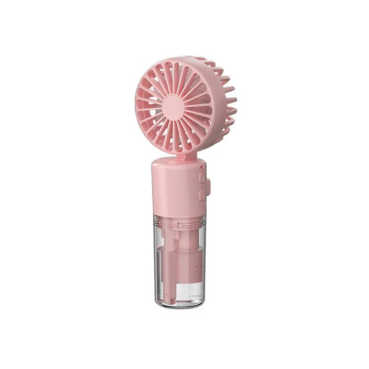 Handheld Misting Fan with Neck Strap 180 Degree Foldable Portable Water Spray Fan Type-C Rechargeable Mini Personal Face Mister Fan(F2 Pink) - Image 2