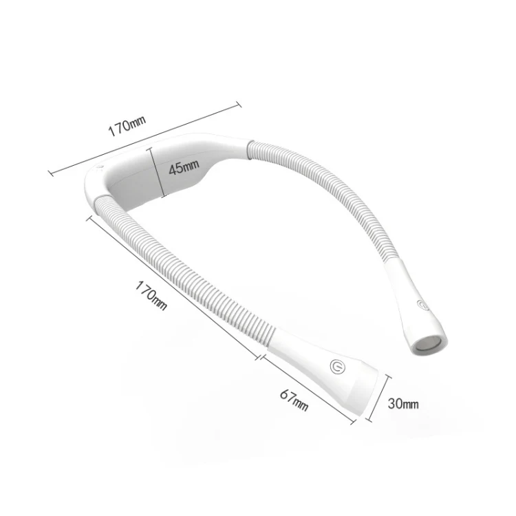 Hanging Neck Lamp Student Eye Protection Led Reading Lamp USB Rechargeable Book Lamp(White) - Image 3