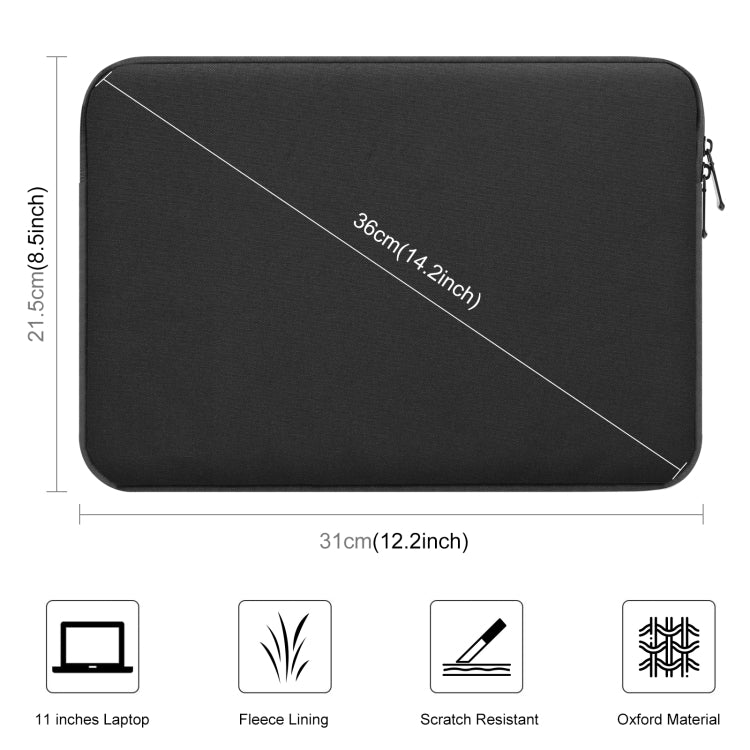 HAWEEL 11 inch Sleeve Case Zipper Briefcase Carrying Bag For Macbook, Samsung, Lenovo, Sony, DELL Alienware, CHUWI, ASUS, HP, 11 inch and Below Laptops / Tablets(Black) - Image 3