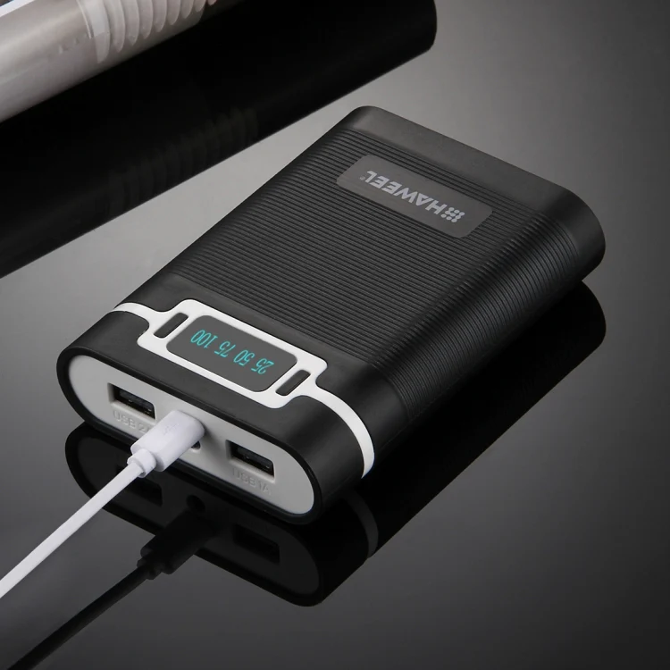HAWEEL DIY 4 x 18650 Battery (Not Included) 10000mAh Power Bank Shell Box with 2 x USB Output & Display for iPhone, Galaxy, Sony, HTC, Google, Huawei, Xiaomi, Lenovo and other Smartphones(Black) - Image 10