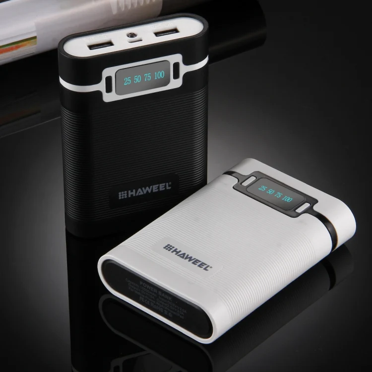 HAWEEL DIY 4 x 18650 Battery (Not Included) 10000mAh Power Bank Shell Box with 2 x USB Output & Display for iPhone, Galaxy, Sony, HTC, Google, Huawei, Xiaomi, Lenovo and other Smartphones(Black) - Image 12