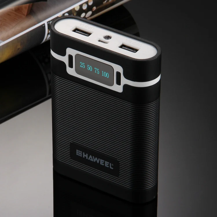 HAWEEL DIY 4 x 18650 Battery (Not Included) 10000mAh Power Bank Shell Box with 2 x USB Output & Display for iPhone, Galaxy, Sony, HTC, Google, Huawei, Xiaomi, Lenovo and other Smartphones(Black) - Image 7