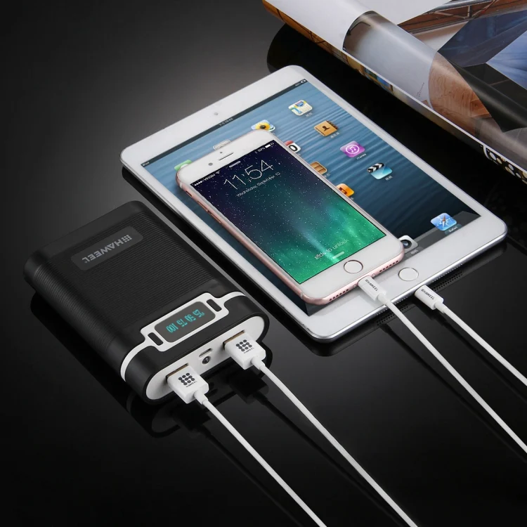 HAWEEL DIY 4 x 18650 Battery (Not Included) 10000mAh Power Bank Shell Box with 2 x USB Output & Display for iPhone, Galaxy, Sony, HTC, Google, Huawei, Xiaomi, Lenovo and other Smartphones(Black) - Image 9