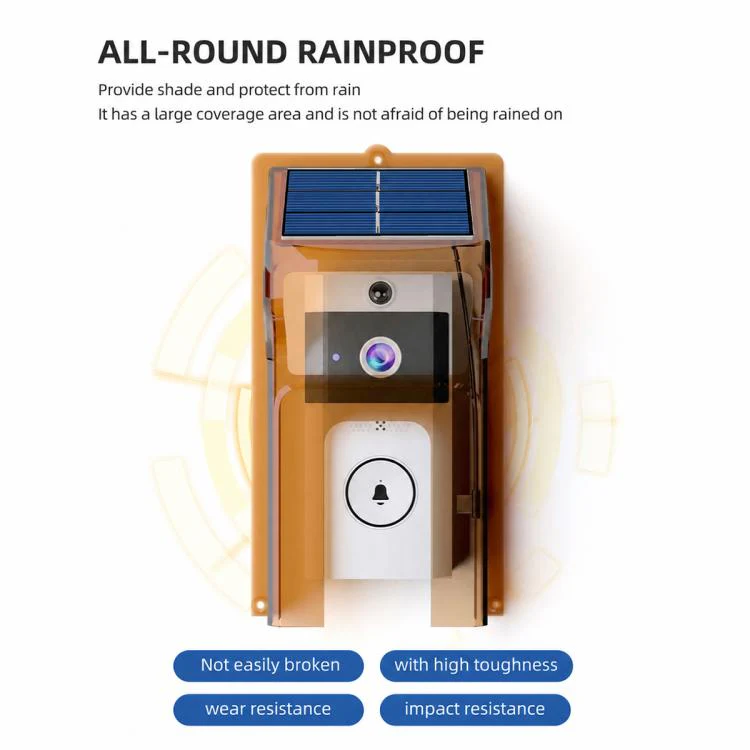 HC-001 Solar Rain Cover for U9 Visual Doorbell(Brown) - Image 4