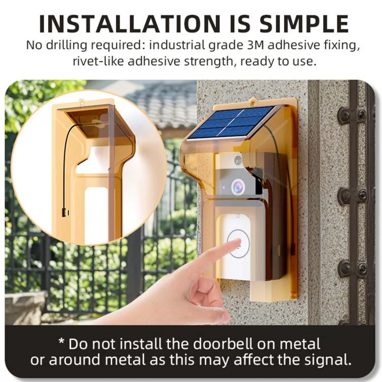 HC-001 Solar Rain Cover for U9 Visual Doorbell(Transparent) - Image 5