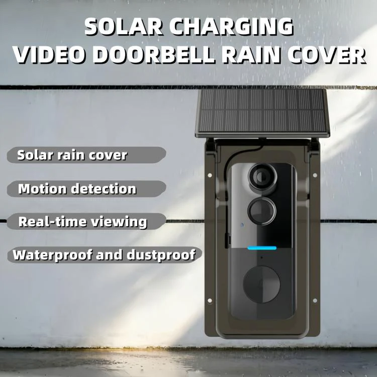 HC-002 Outdoor Solar Panel Charging Rain Cover Suitable For 013D Video Doorbell(Transparent) - Image 3