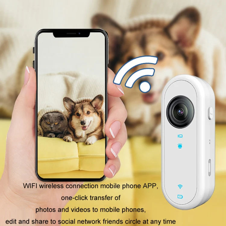 HD Outdoor Portable Pet Recorder Cycling Sports Camera, Specifications: With Silicone Collar+32G TF Card - Image 7