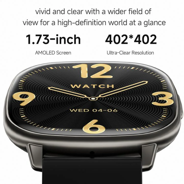 HD17 Air 1.73-inch AMOLED Display Ultra-thin Smart Sports Watch(Black) - Image 8