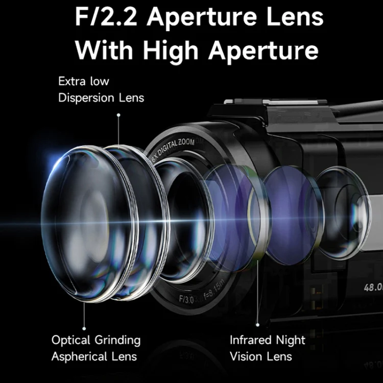 HDV-255K 5K/30FPS 16X Zoom Outdoor Sports HD Electronic Anti-Shake Digital Camera(EU Plug) - Image 9