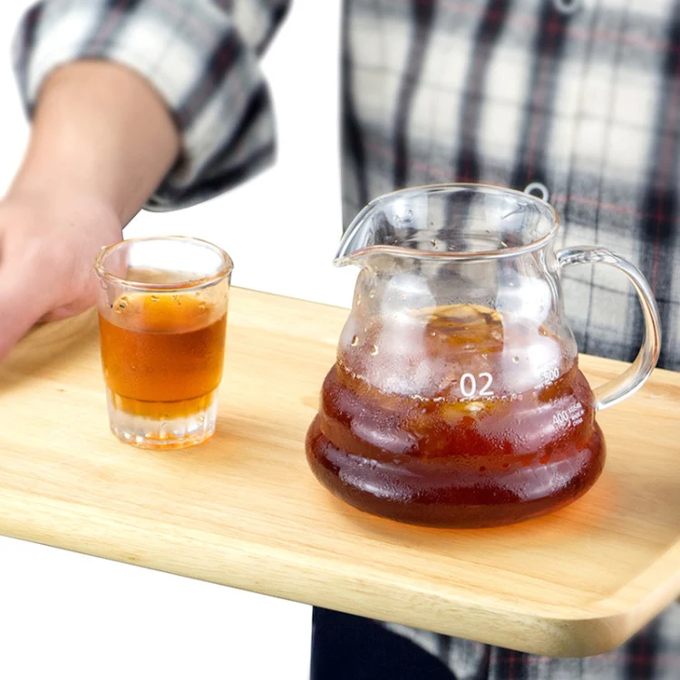 Heat-resistant Hand-made Coffee Glass Pot Cloud Coffee Sharing Pot, Specification:600ml Integrated Glass Filter Cup - Image 7