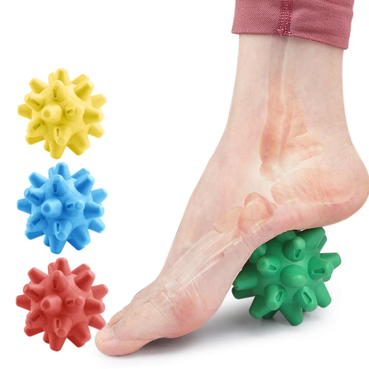 Hedgehog Massage Ball Plantar Relaxation Roller Ball TRP Yoga Fitness Handheld Fascia Ball(Yellow) - Image 2