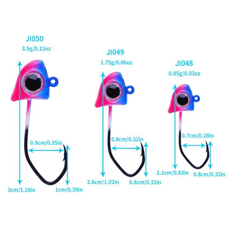 HENGJIA JI050 5pcs /Pack 3.5g Micro Triangle Jig Head Hook Root Fishing Lure Mini Ultra Small Hook(Purple) - Image 5