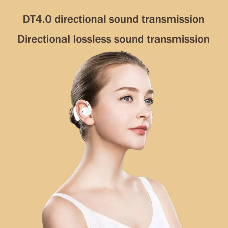 HF02 Ear Clip Bone Conduction TWS Noise Reduction Bluetooth Earphone(White) - Image 7