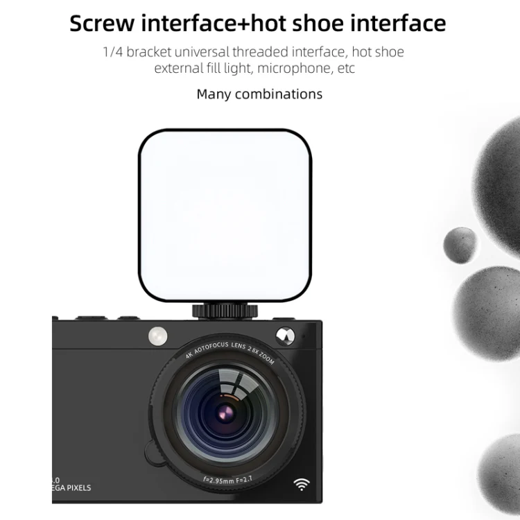 High-Definition CCD Digital Camera 64 Million WiFi Card Camera, Color: Black + Fill Light - Image 7