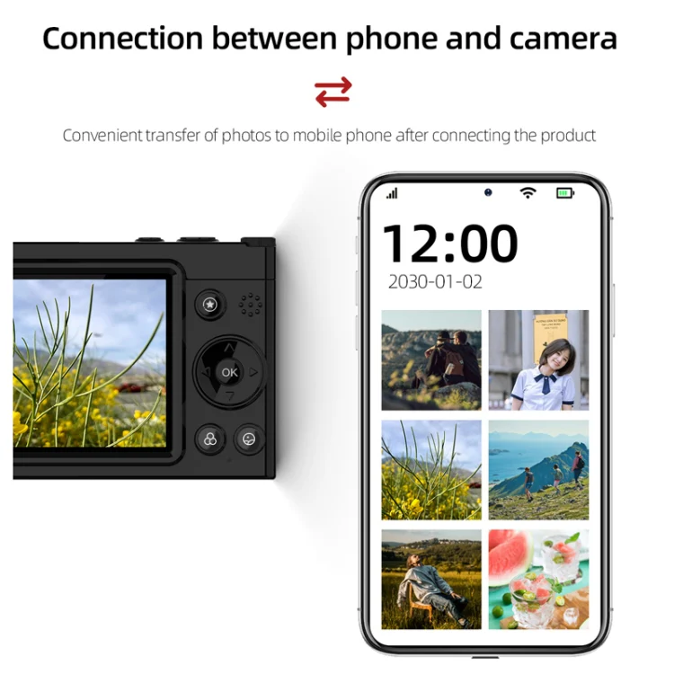 High-Definition CCD Digital Camera 64 Million WiFi Card Camera, Color: White + Microphone/Fill Light/Headphone Cable - Image 15