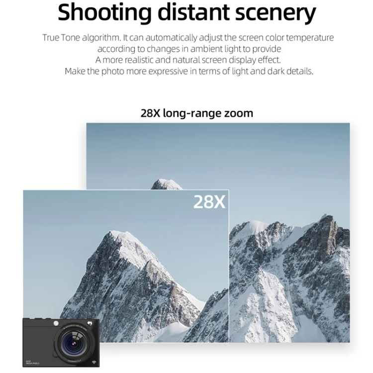 High-Definition CCD Digital Camera 64 Million WiFi Card Camera, Color: White + Microphone/Fill Light/Headphone Cable - Image 6