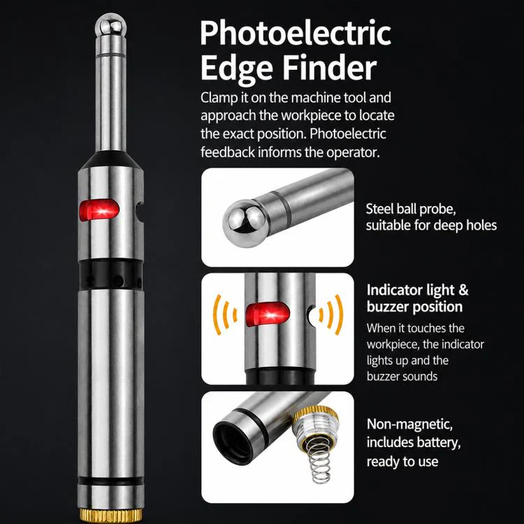 High Precision Photoelectric Edge Finder Non-magnetic Centering Rod - Image 3