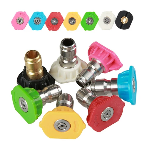 High Pressure Car Wash Gun Jet Nozzle Washer Accessories, Nozzle Angle: 0 Degree Big Hole, Pink - Image 5