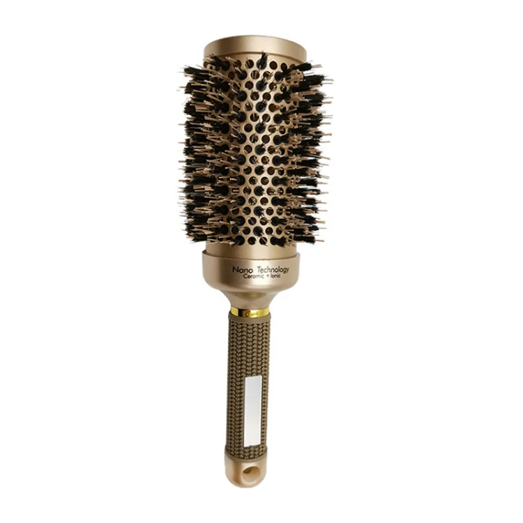 High Temperature Resistant Ceramic Bristles Roller Comb Nylon Needle Cylinder Curling Comb, Colour: 53