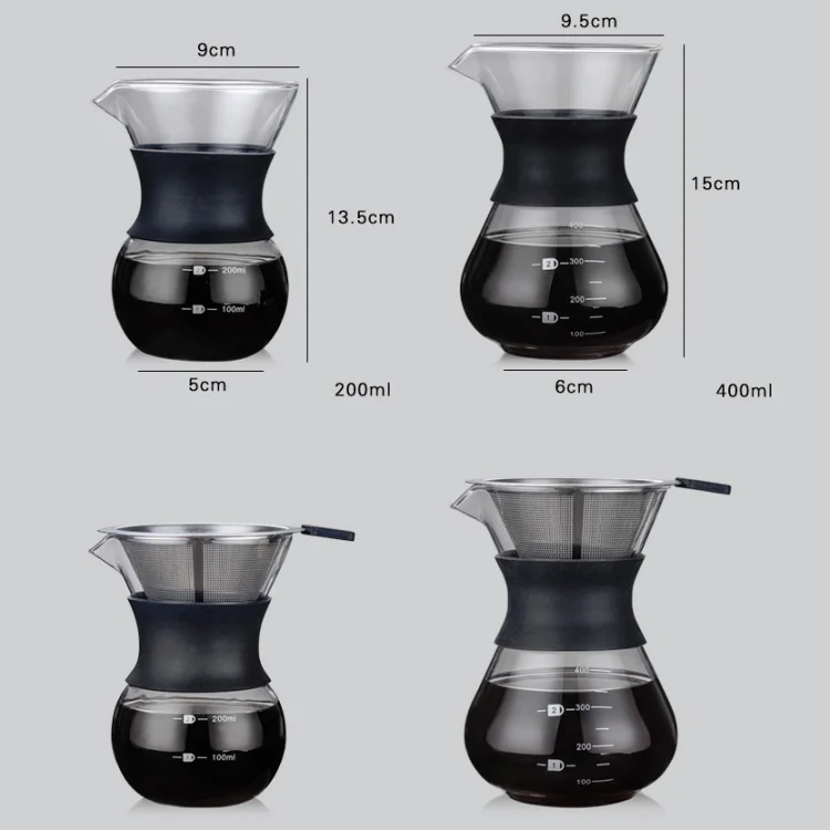 High Temperature Resistant Coffee Maker, Capacity:200ml, Style:Without Strainer - Image 6