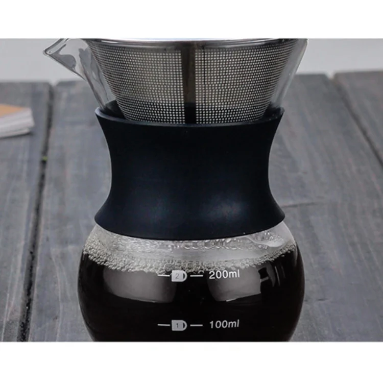 High Temperature Resistant Coffee Maker, Capacity:400ml, Style:Without Strainer - Image 4