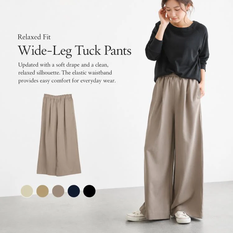 High-Waisted Wide-Leg Women Pants, Size:2XL(Navy Blue) - Image 2