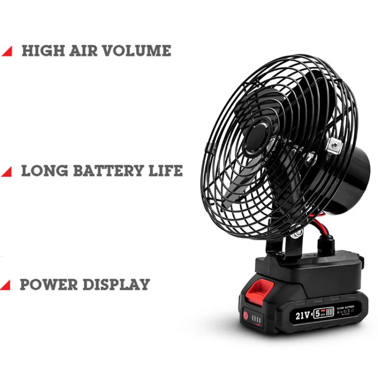 HILDA Portable Powerful Fan Outdoor Hair Dryer, With EU Plug Adaptor, Style: 6 inch With 1 Battery (1500mAh) - Image 4