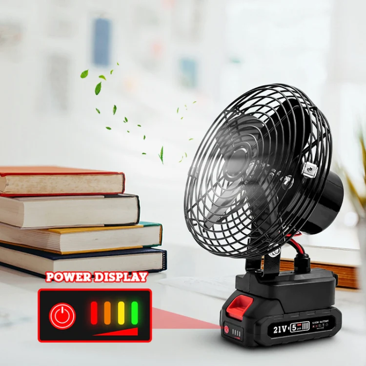 HILDA Portable Powerful Fan Outdoor Hair Dryer, With EU Plug Adaptor, Style: 6 inch With 2 Battery (1500mAh) - Image 6
