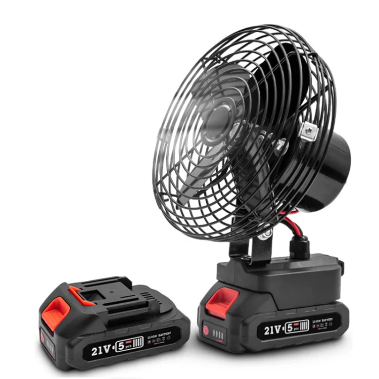 HILDA Portable Powerful Fan Outdoor Hair Dryer, With EU Plug Adaptor, Style: 6 inch With 2 Battery (3000mAh)