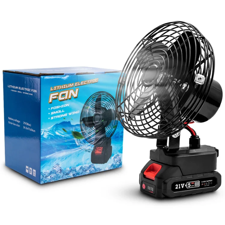 HILDA Portable Powerful Fan Outdoor Hair Dryer, With EU Plug Adaptor, Style: 6 inch With 2 Battery (3000mAh) - Image 7