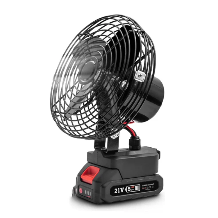 HILDA Portable Powerful Fan Outdoor Hair Dryer, With EU Plug Adaptor, Style: 8 inch With 1 Battery (1500mAh)