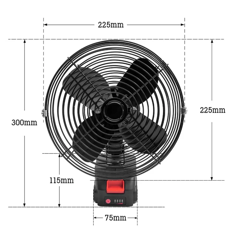 HILDA Portable Powerful Fan Outdoor Hair Dryer, With EU Plug Adaptor, Style: 8 inch With 1 Battery (1500mAh) - Image 2