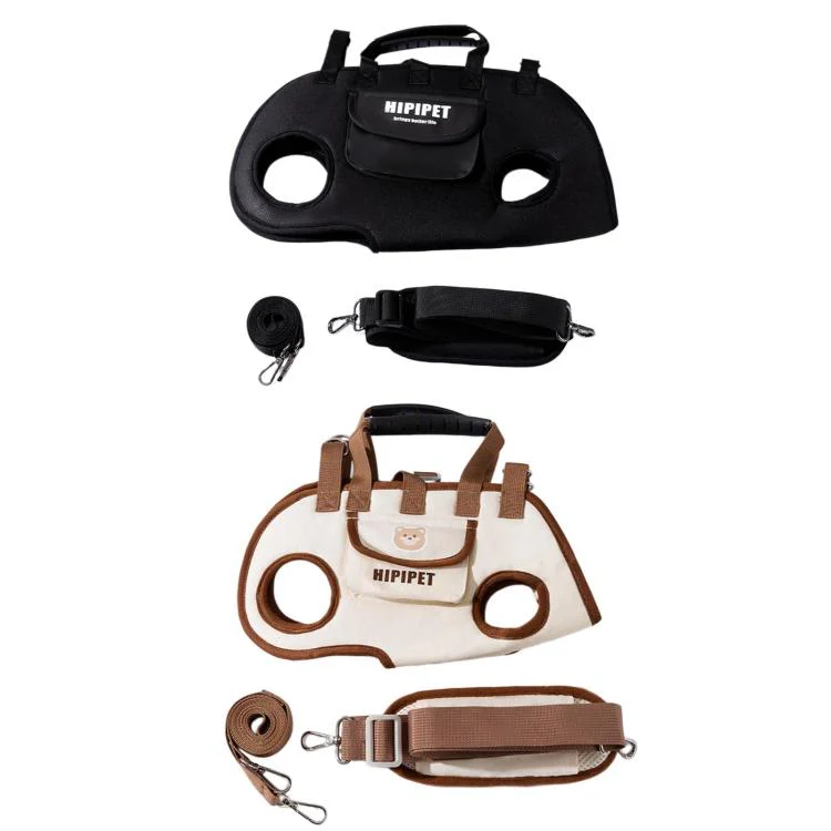 Hipipet Portable Crossbody & Handheld Pet Shoulder Bag, Multifunctional Outdoor Carrier For Cats & Dogs, Size: L(Black) - Image 13