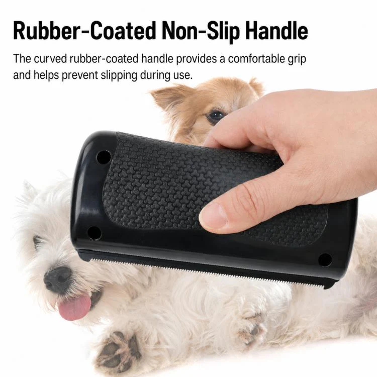HistoTree Animal Deshedding Comb & Sweat Scraper Metal Shedding Blade for Horses, Dogs, Cats(Black) - Image 3
