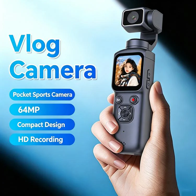 HJD05 64MP 4K UHD Sports Gimbal Camera(Black) - Image 6