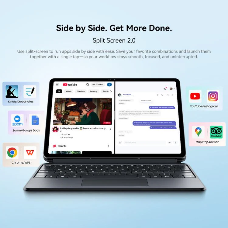 [HK Warehouse] Blackview MEGA 5 Tablet PC, 12GB+256GB, 12.2 inch Android 16 Unisoc T7300 Octa Core, Network: 4G, Global Version with Google Play (Blue) - Image 9