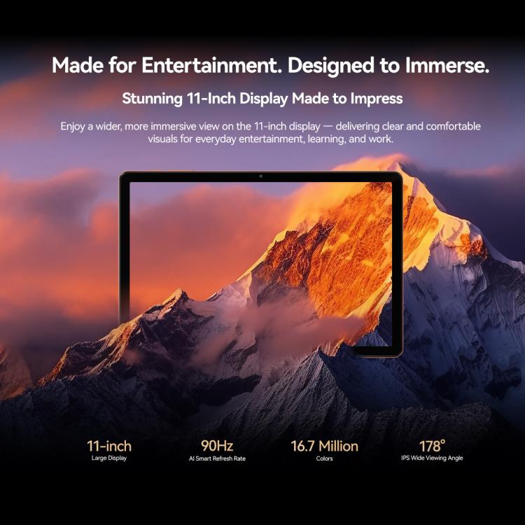 [HK Warehouse] Blackview ZENO 5 Tablet PC, 8GB+128GB, 11 inch Android 16 Unisoc T7250 Octa Core, Network: 4G, Global Version with Google Play (Black) - Image 6
