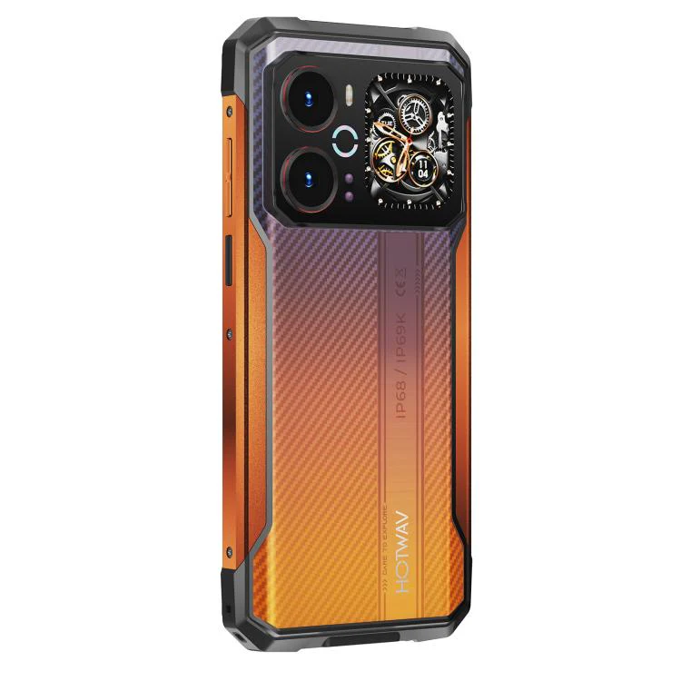 [HK Warehouse] HOTWAV Cyber 18 Rugged Phone, 8GB+256GB, 6.75 inch Android 16 Unisoc T7250 UMS9230E Octa Core, Network: 4G, NFC, OTG (Orange) - Image 3