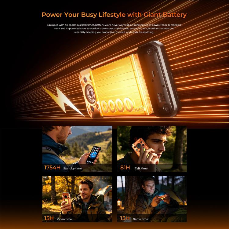 [HK Warehouse] Oukitel WP500 Rugged Phone, 12GB+1TB, 108MP Camera, Night Vision, Fingerprint Identification, 6.78 inch Android 16 MTK Dimensity 8300 Octa Core, NFC, OTG, Network: 5G (Black) - Image 7