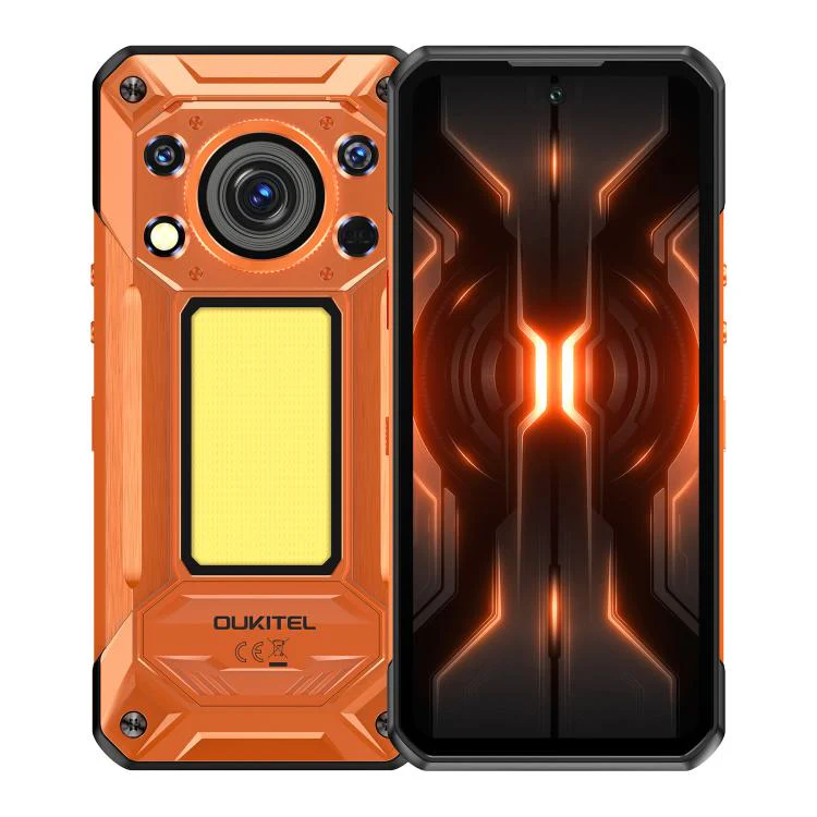 [HK Warehouse] Oukitel WP500 Rugged Phone, 12GB+1TB, 108MP Camera, Night Vision, Fingerprint Identification, 6.78 inch Android 16 MTK Dimensity 8300 Octa Core, NFC, OTG, Network: 5G (Orange)