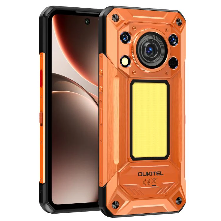 [HK Warehouse] Oukitel WP500 Rugged Phone, 12GB+1TB, 108MP Camera, Night Vision, Fingerprint Identification, 6.78 inch Android 16 MTK Dimensity 8300 Octa Core, NFC, OTG, Network: 5G (Orange) - Image 2