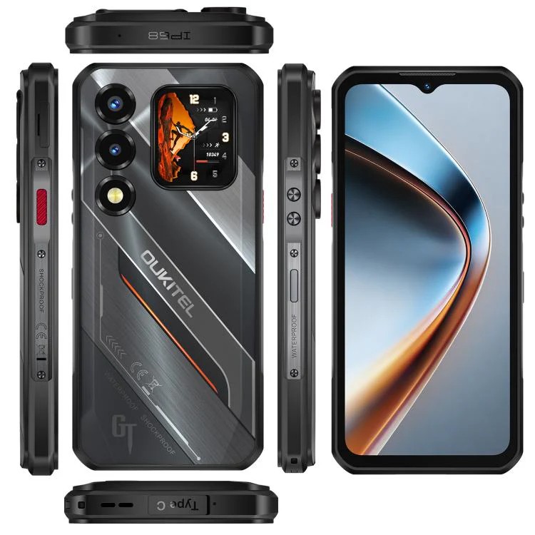 [HK Warehouse] Oukitel WP66 5G Rugged Phone, 12GB+512GB, Side Fingerprint, 6.6 inch Android 16.0 MTK Dimensity 7025 Octa-Core, NFC, OTG, Network: 5G (Black) - Image 3