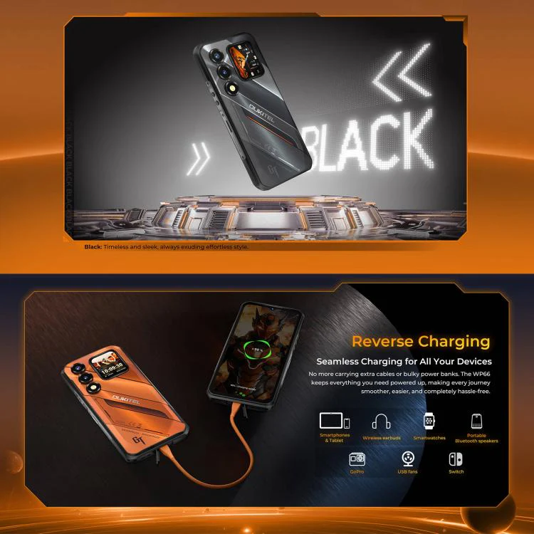 [HK Warehouse] Oukitel WP66 5G Rugged Phone, 12GB+512GB, Side Fingerprint, 6.6 inch Android 16.0 MTK Dimensity 7025 Octa-Core, NFC, OTG, Network: 5G (Orange) - Image 11