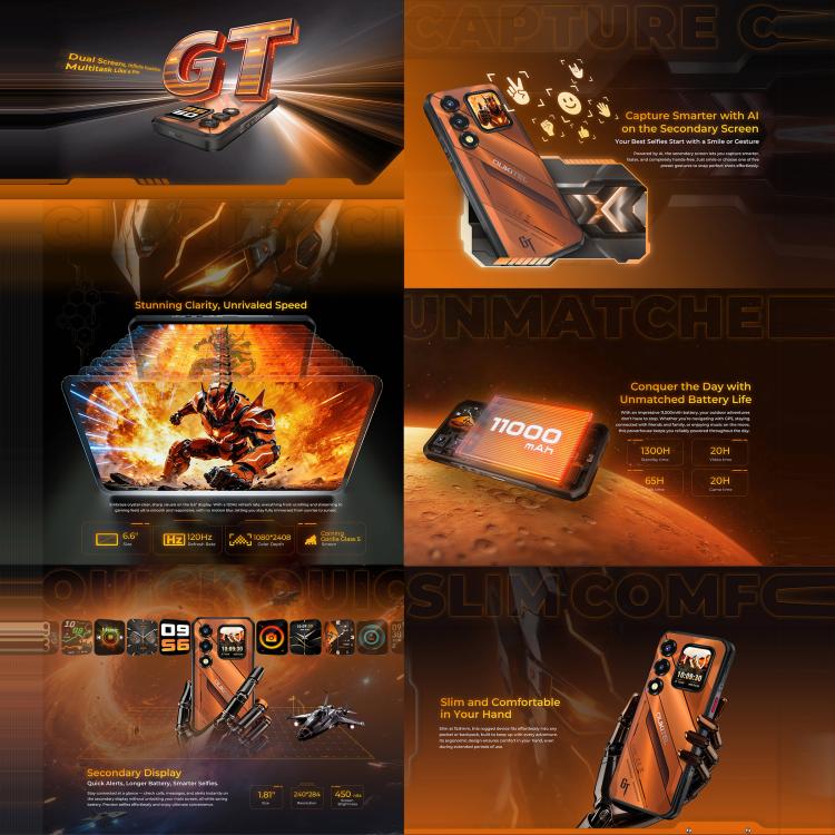 [HK Warehouse] Oukitel WP66 5G Rugged Phone, 12GB+512GB, Side Fingerprint, 6.6 inch Android 16.0 MTK Dimensity 7025 Octa-Core, NFC, OTG, Network: 5G (Orange) - Image 5
