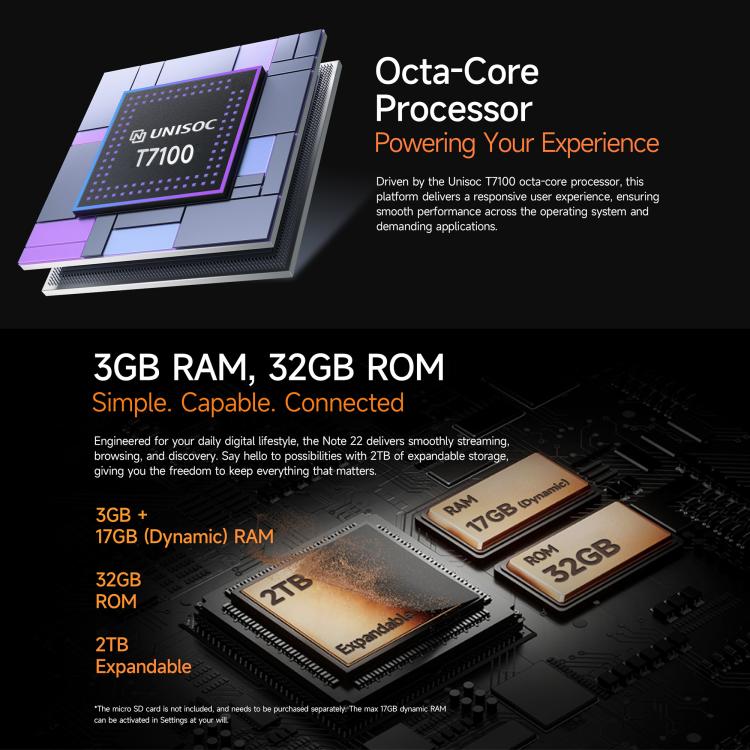 [HK Warehouse] Ulefone Note 22, 3GB+32GB, 5.0 inch Android 16 Go Unisoc T7100 Octa Core, Network: 4G, OTG (Blue) - Image 8
