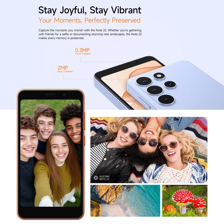 [HK Warehouse] Ulefone Note 22, 3GB+32GB, 5.0 inch Android 16 Go Unisoc T7100 Octa Core, Network: 4G, OTG (Blue) - Image 9