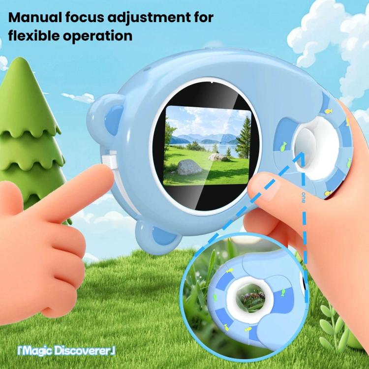 HM020H Portable HD Kids Digital Microscope Electronic Magnifier Science Toy(Blue) - Image 3